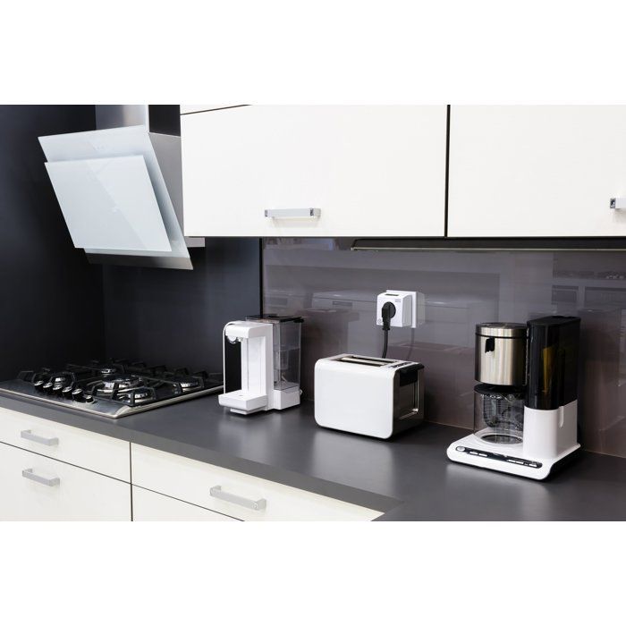 Contrôleur de consommation - GAO - Mesure W/kWh/durée - Détection des 4W - Disjoncteur intégré - 16A 3680W