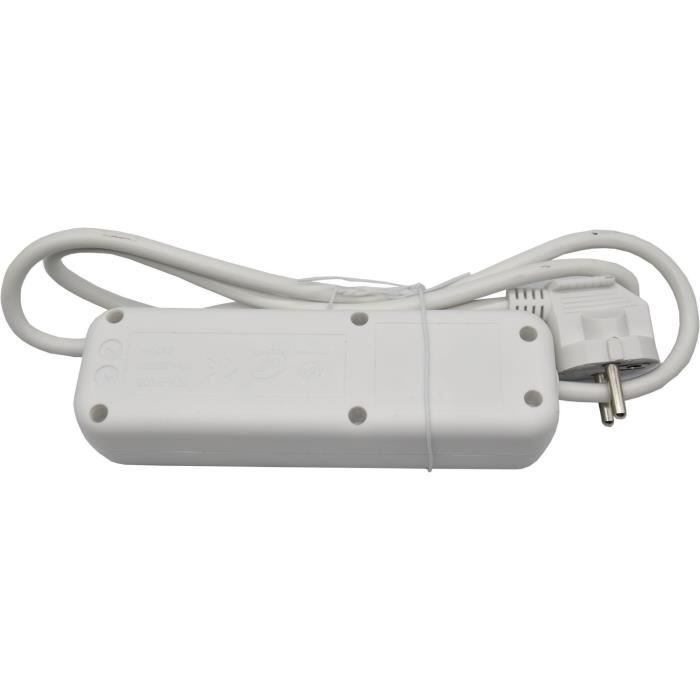 Bloc ménager - GAO - 3 prises 2P+T - Avec protection enfants, conforme NF