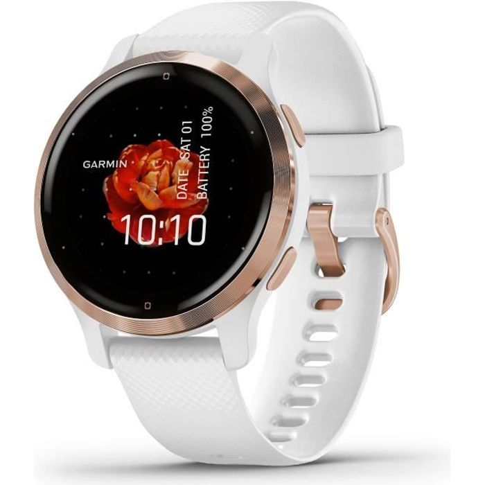 GARMIN Venu 2S - Montre connectÈe GPS - Rose Gold - Bracelet blanc