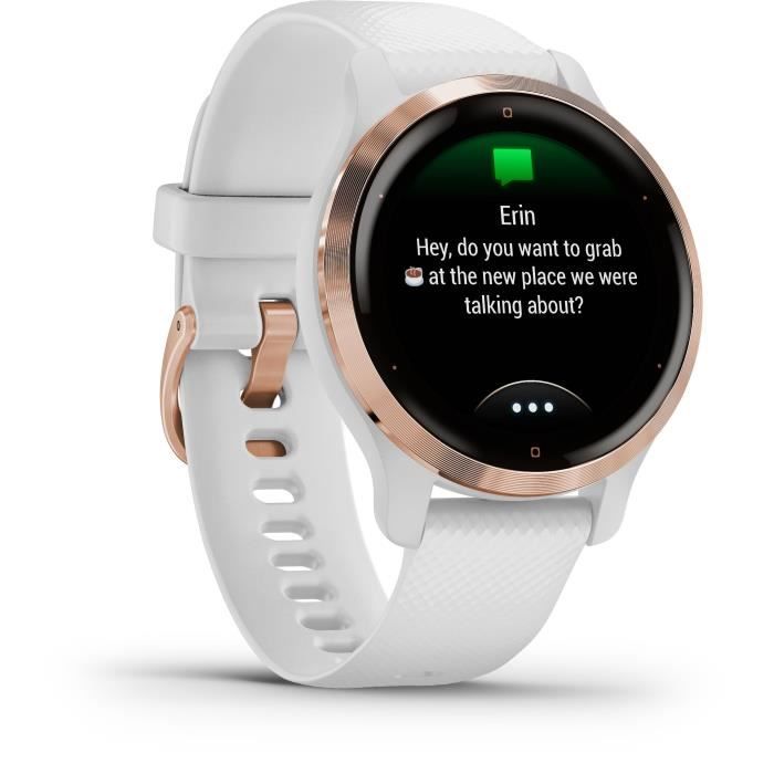 GARMIN Venu 2S - Montre connectÈe GPS - Rose Gold - Bracelet blanc