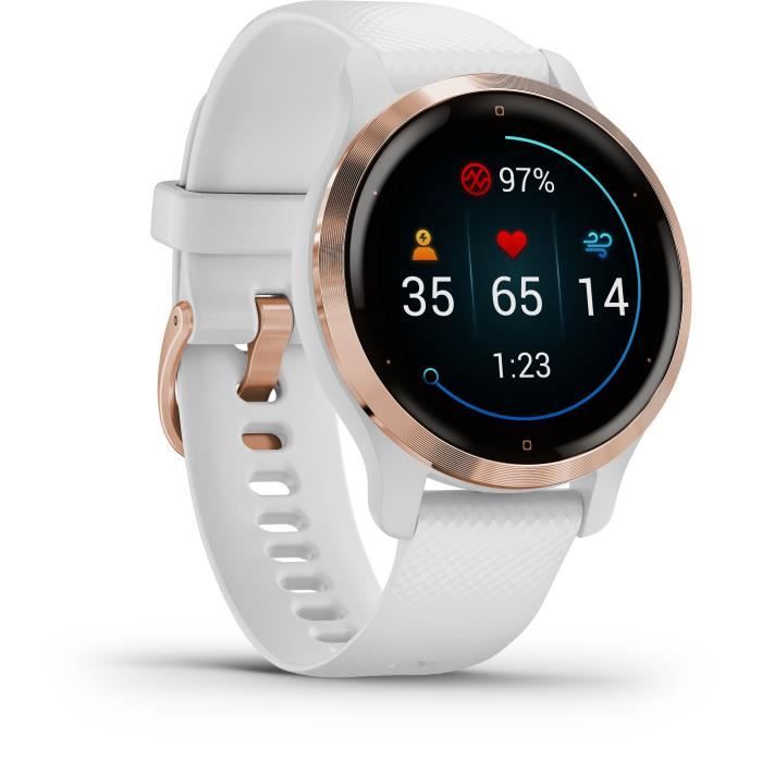 GARMIN Venu 2S - Montre connectÈe GPS - Rose Gold - Bracelet blanc