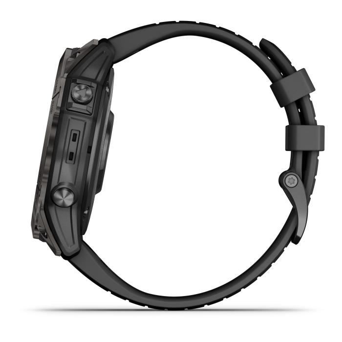 GARMIN - Epix Pro (Gen2) - Montre connectée a haute performance - 51 mm - Acier, Gray avec bracelet noir