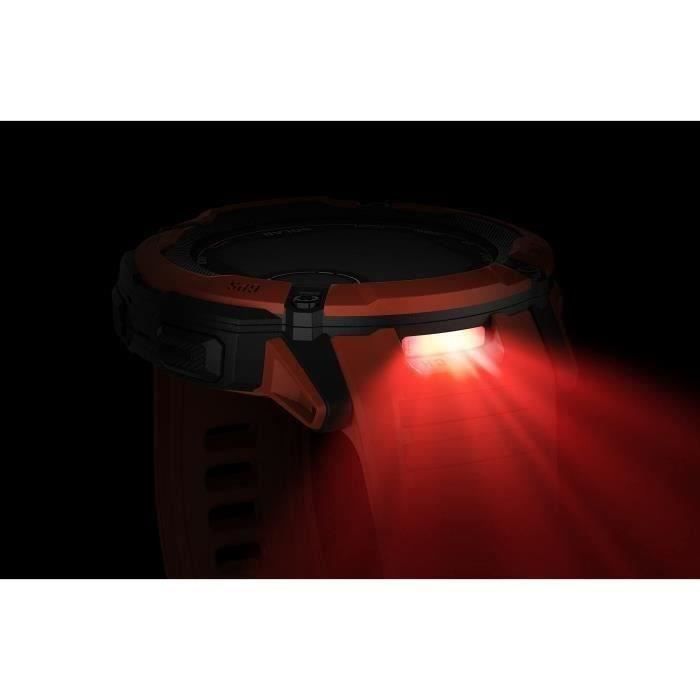 Montre GPS connectée - GARMIN - Instinct 2X Solar Rouge