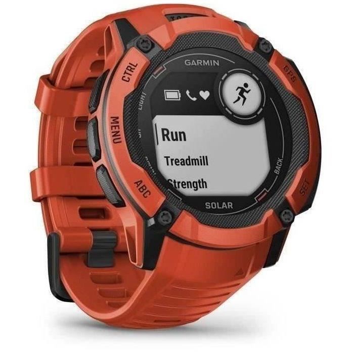 Montre GPS connectée - GARMIN - Instinct 2X Solar Rouge