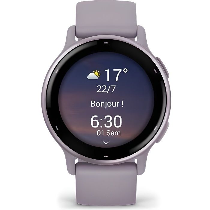 Montre connectÈe Garmin Vivoactive 5, Metallic Orchid avec bracelet violet