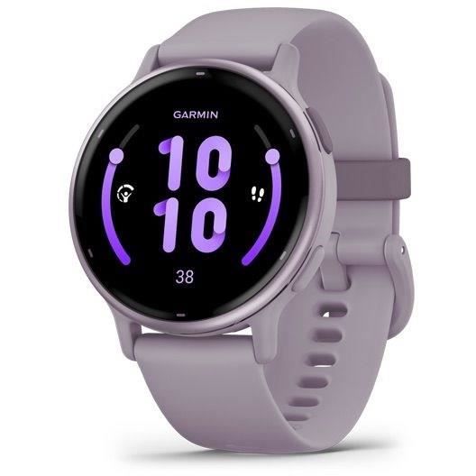 Montre connectÈe Garmin Vivoactive 5, Metallic Orchid avec bracelet violet