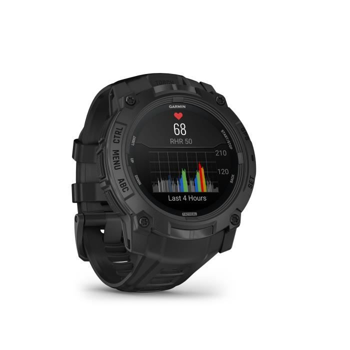 Montre connectée sport GPS - Garmin - Instinct 3 - Tactical Edition - Amoled - 1,3 - 50 mm - Noir