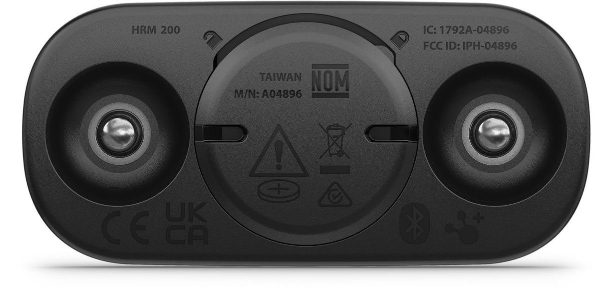 Ceinture cardiofréquencemetre - GARMIN - HRM 200 - XS-S - Autonomie jusqu'a 1 an - Portée 3 m - Bluetooth