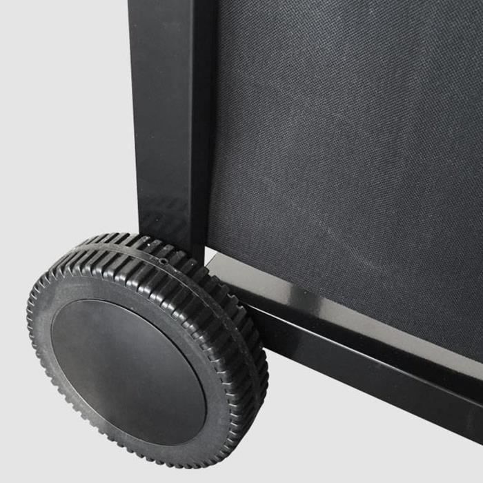 GARDEN MAX Plancha gaz MERIDA - 4 feux - Sur chariot - 127 x 46,5 x 95 cm - Acier émaillé - Surface de cuisson: 75 x 35 cm - Noir
