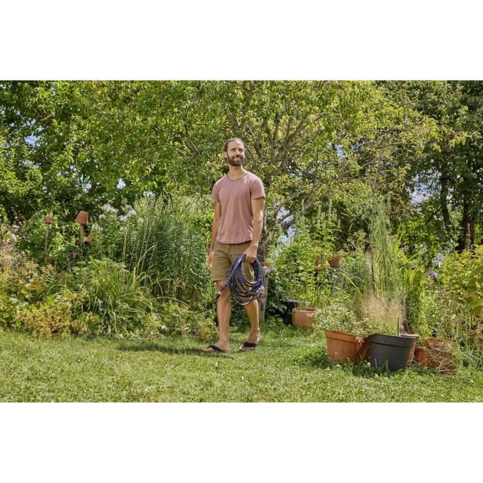 Tuyau textile - GARDENA - Kit tuyau LianoLife 25m - Souple et résistant - Ø int. 13 mm