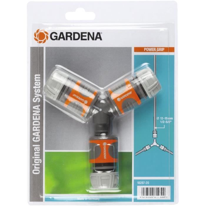 GARDENA Nécessaire de dérivation Raccordement triple Compatibilité Original GARDENA System Robuste Garantie 2 ans