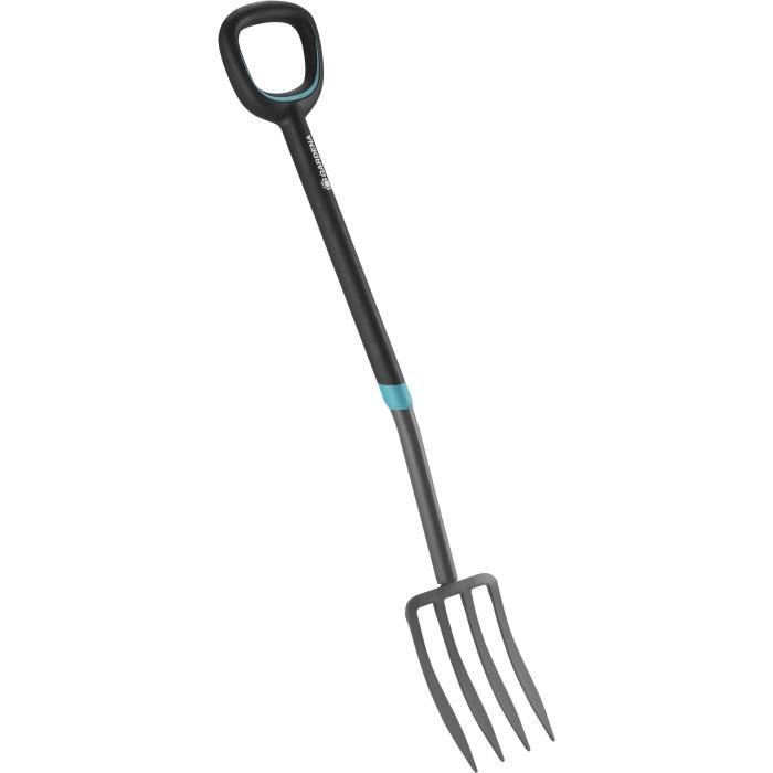 GARDENA Fourche a becher ErgoLine Manche revetement souple Poignée ergo en D Dents acier trempé Garantie 25 ans (17013-20)