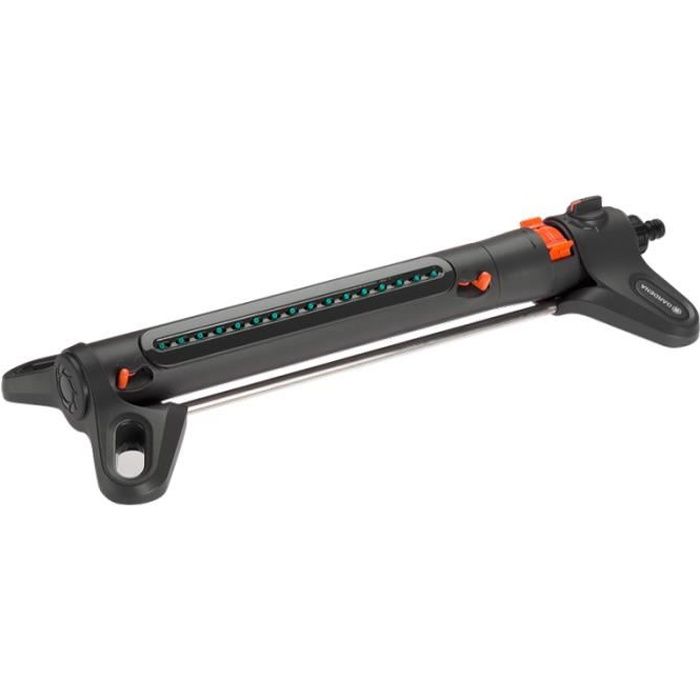 Arroseur oscillant GARDENA AquaZoom L - Surface 350m˛ - Portée 21m - Résistant UV et gel - Garantie 5 ans