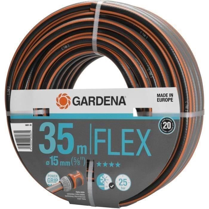 GARDENA Tuyau d'arrosage Comfort FLEX Longueur 35m Ø15mm Anti-noeud et indéformable Garantie 20 ans