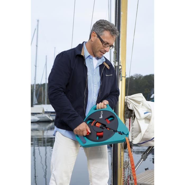 GARDENA Tuyau plat textile Classic 20 en boîtier-enrouleur Longueur 20m Ø12mm Pression max 25 bar Garantie 5 ans (757-20)