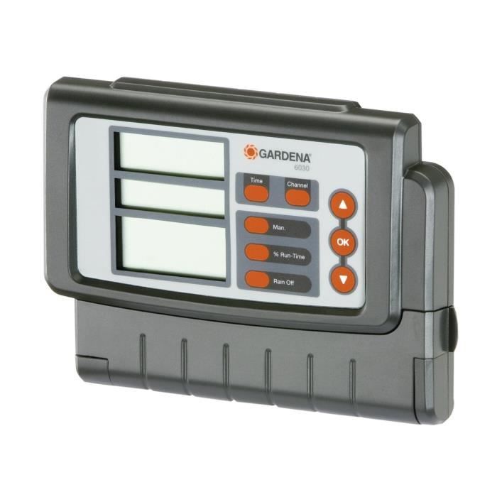 GARDENA Programmateur 6030 Classic Ecran LCD Systeme centralisé Boîtier pour intérieur Branchement sur 230V (1284-20)