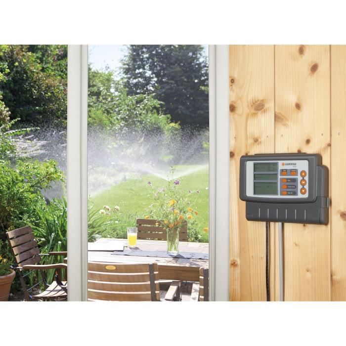 GARDENA Programmateur 6030 Classic Ecran LCD Systeme centralisé Boîtier pour intérieur Branchement sur 230V (1284-20)