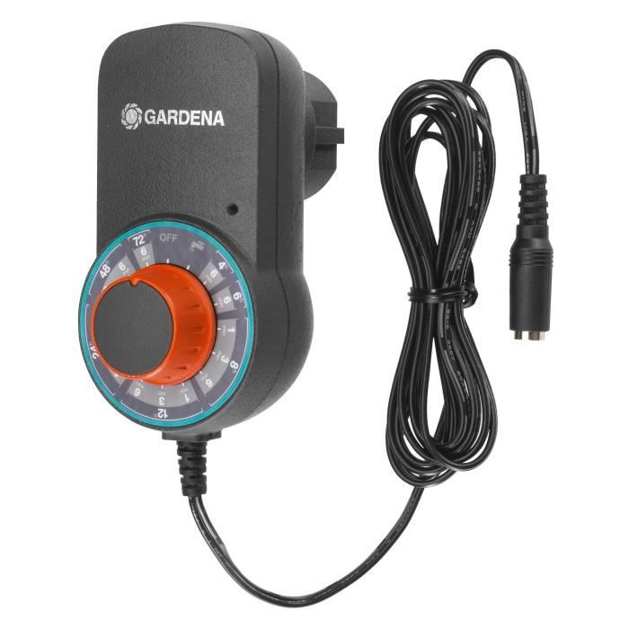 GARDENA Arrosoir automatique balcons et terrasses Kit complet Arrosage autonome Alimentation via prise 230V (1407-20)
