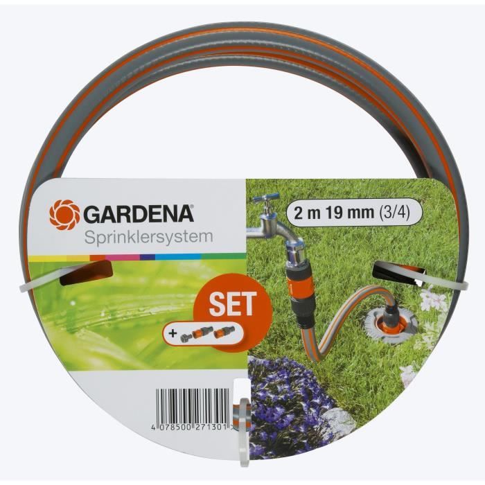 GARDENA Set de Connexion Grand Débit Relier pipeline et systeme d'irrigation automatique a l'alimentation en eau