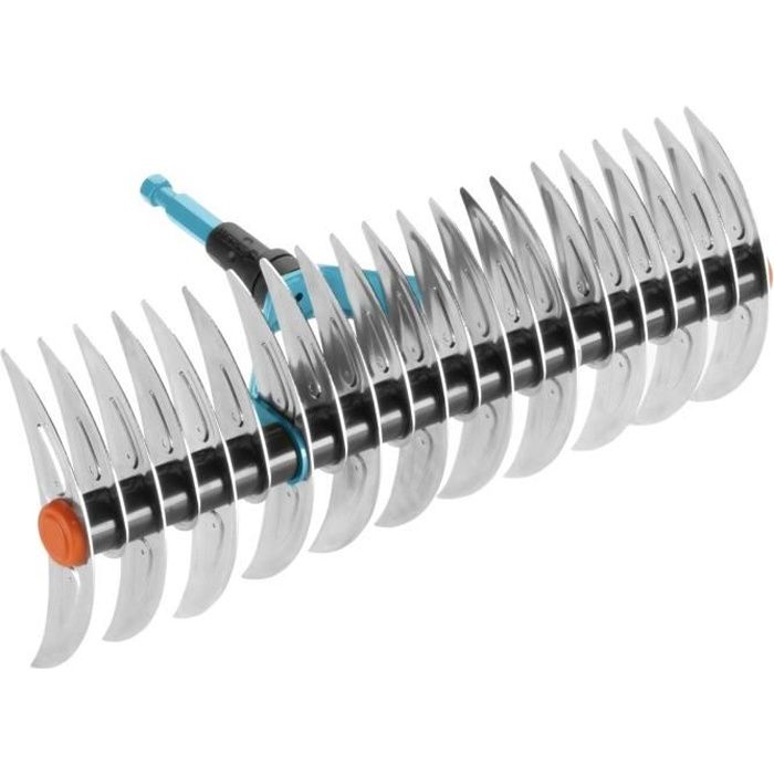 GARDENA Râteau-scarificateur 35cm Combisystem - Lames acier galvanisé pressé Anti-mousse et émiettage Garantie 25 ans (3392-20)