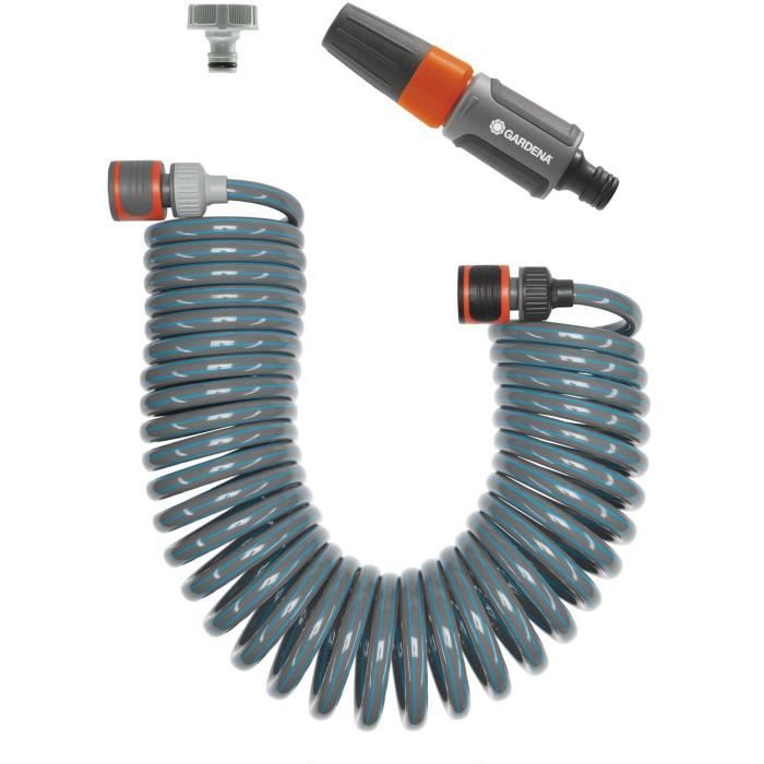 GARDENA Flexible d'arrosage – Longueur 15m – Ř9mm – Arrosage petits espaces – Kit complet avec raccords – Garantie 5 ans (4648-26)