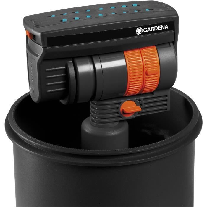 Kit arroseur oscillant escamotable OS140 - GARDENA - Surface 140m² - Portée 15m max - Arrosage rectangulaire