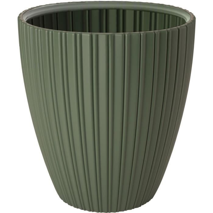 Pot de fleurs - GARDEN ID - Fancy - 40 x 42 cm - Pour jardin, balcons ou intérieurs - Vert tilleul