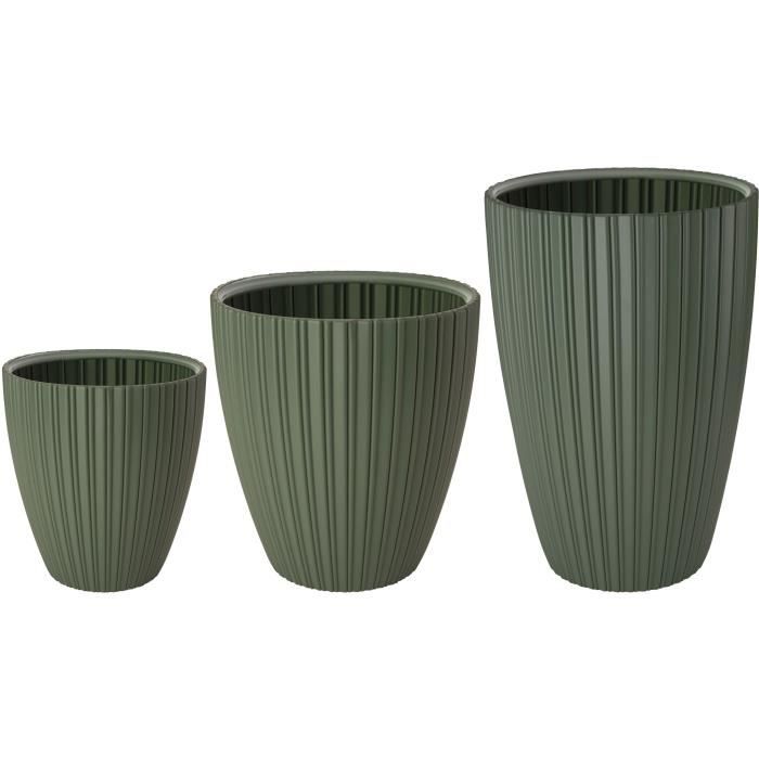 Pot de fleurs - GARDEN ID - Fancy - 40 x 58 cm - Pour jardin, balcons ou intérieurs - Vert tilleul