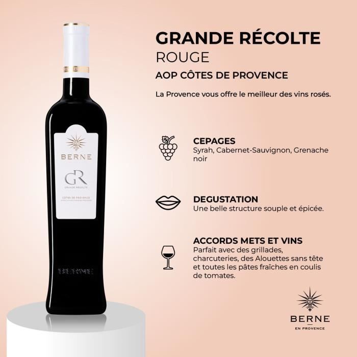 Berne Grande Récolte 2023 Côtes de Provence - Vin rouge de Provence