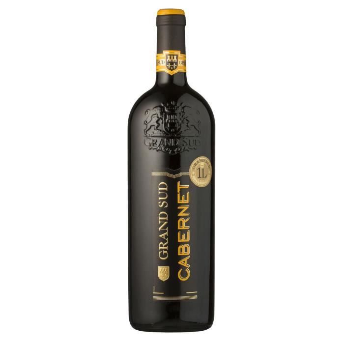 Grand Sud Cabernet IGP Pays d'Oc - Vin rouge du Languedoc Roussillon - 1L 2024