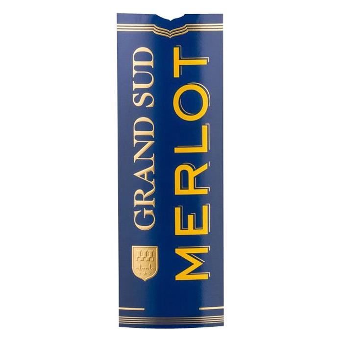 Grand Sud Merlot IGP Pays d'Oc - Vin rouge du Languedoc Roussillon - 1L 2024