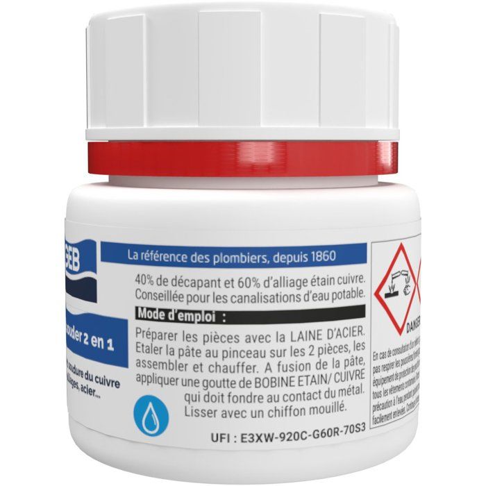 Pâte a souder 2en1 - GEB - Décape et brase - Pot 150 g