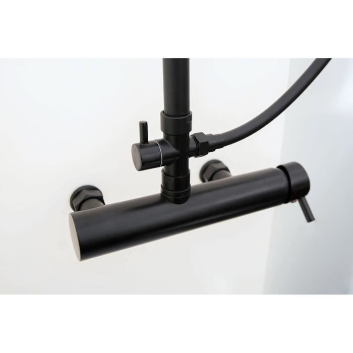 CABINE DE DOUCHE 90X120X220 STYLE INDUSTRIEL NOIR