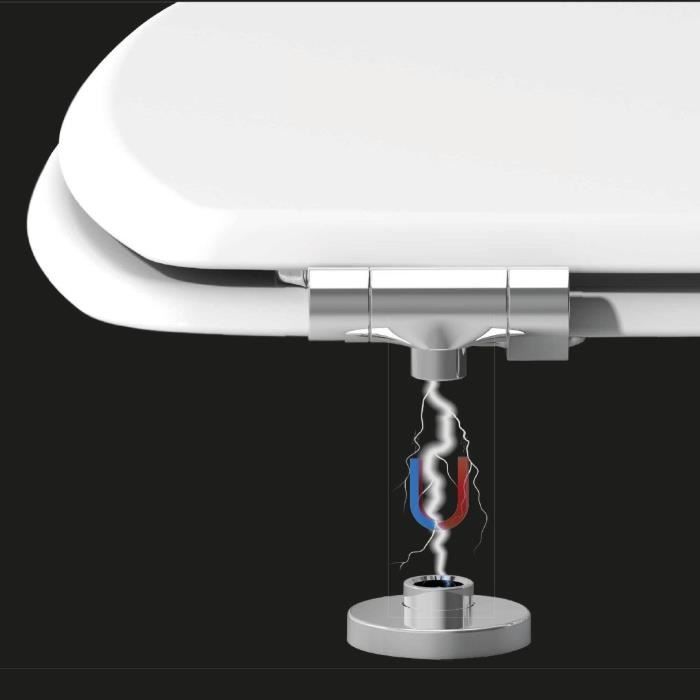 Abattant WC - GELCO DESIGN - Frein de chute magnétique - Blanc
