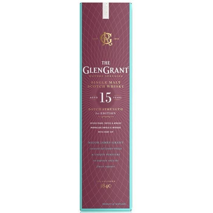 The Glen Grant - 15 ans - Single malt scotch whisky - 50,0% Vol. - 70cl