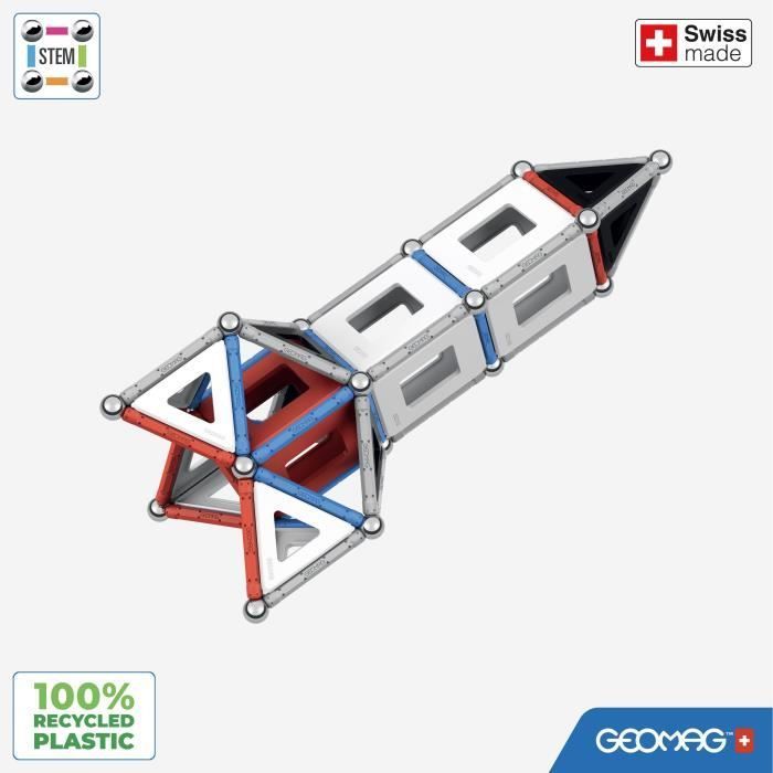 Jeu de construction magnétique - GEOMAG - Classic Panels - Fusée NASA - 103 pieces - Magnétique - Des 3 ans