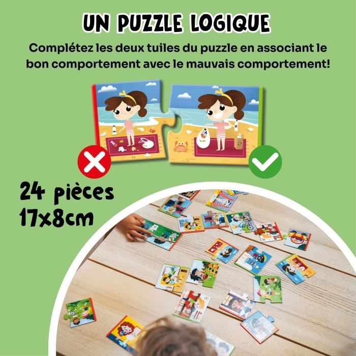 Jeux éducatifs - GEOMAG - Ecologic Puzzle Respect the Earth - Mini-puzzles éducatifs - Actions écoresponsables