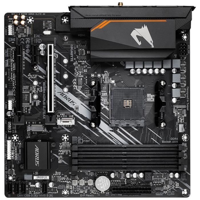 Carte mere - GIGABYTE - B550M AORUS ELITE AX