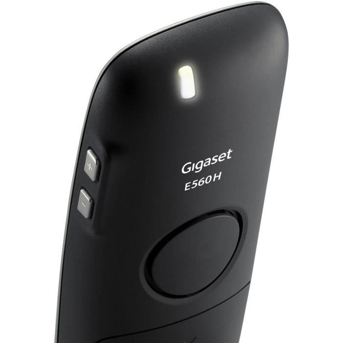 Gigaset Téléphone sans fils dect noir/argent avec répondeur - e560a