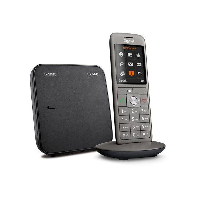 Téléphone Fixe Gigaset CL 660 A Anthracite - Répondeur, écran couleur rétroéclairé et finition haut de gamme