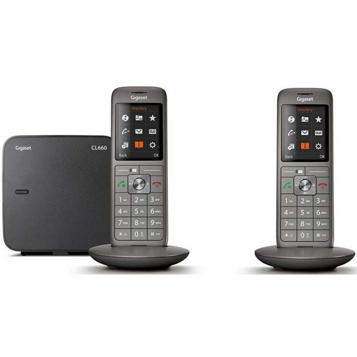 GIGASET Téléphone Fixe CL 660 A Duo Anthracite
