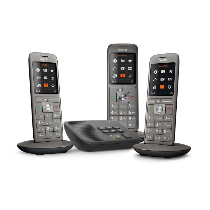 GIGASET Téléphone Fixe CL 660 A Trio Anthracite