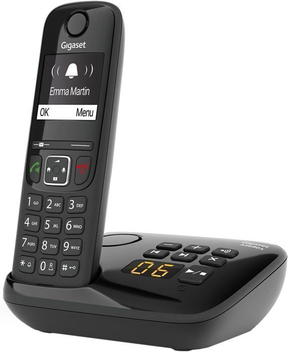 GIGASET Téléphone Fixe AS690 A Noir