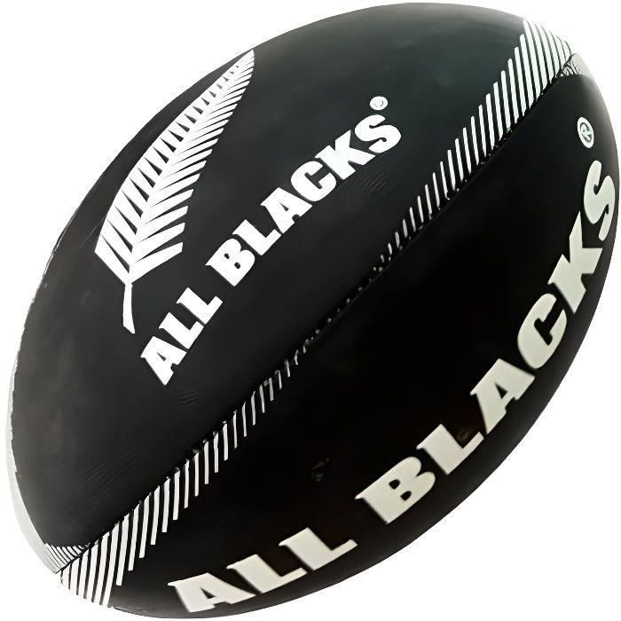 Ballon de rugby - GILBERT - Supporter All Blacks Midi - Noir et blanc - Mixte - Adulte/Enfant