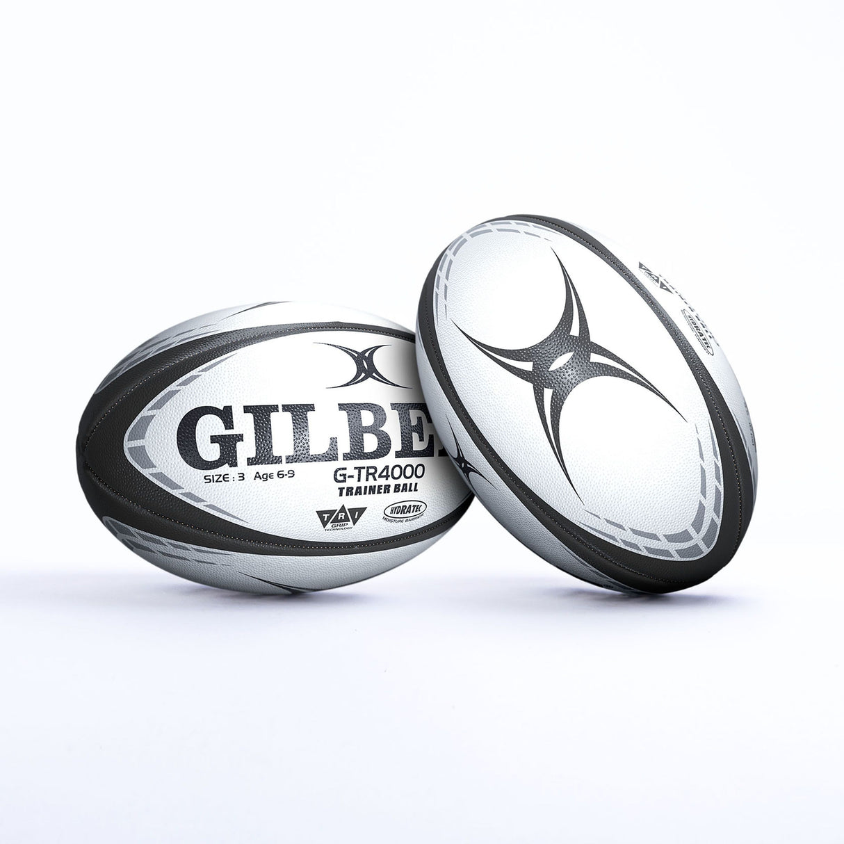 Ballon de rugby d'entrainement - GTR4000 - Noir - GILBERT - Taille 3