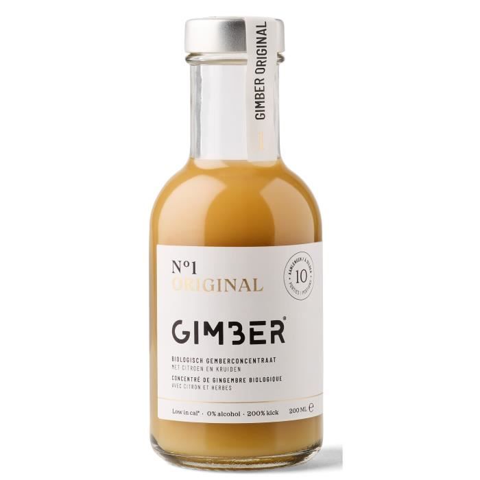 Gimber - N°1 - Original - Concentré de gingembre biologique avec citron et herbes - 200ml