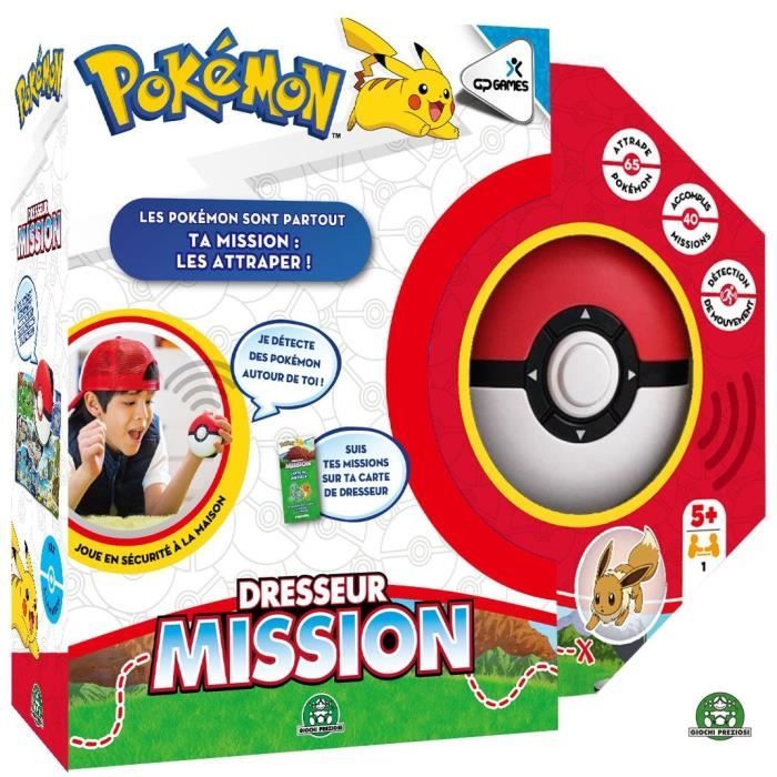 Pokémon Dresseur Mission - Jeu de société - GIOCHI PREZIOSI - Capture tous les Pokémon - Jusqu'a 4 joueurs - Des 5 ans