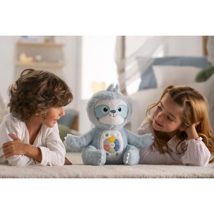 Gipsy Toys - Siméon, Mon Conteur d'Emotions - Peluche interactive musicale et conteuse d'histoires - 28 cm