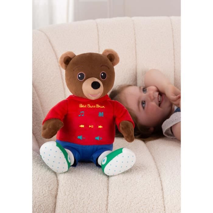 Peluche musicale Petit Ours Brun - GIPSY TOYS - Conteur d'hisoires 28 cm