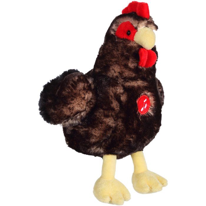 Peluche Poule - GIPSY TOYS - Sonore - 22 cm - Noir